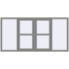 Ціноутворення Вікна 2400x1200 мм Altest Pony 375 RAL 9007 Grey aluminium з двох сторін