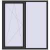 Ціноутворення Вікна 1500x1600 мм REHAU Brillant-Design ANTHRACITE_GREY_GLATT ззовні