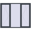 Ціноутворення Вікна 1900x1550 мм REHAU Euro 70 ANTHRACITE_GREY_STRUKTURAL ззовні
