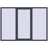 Ціноутворення Вікна 2100x1500 мм REHAU Euro 70 ANTHRACITE_GREY_STRUKTURAL з двох сторін