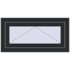 Ціноутворення Вікна 800x400 мм Altest Pony 375 RAL 9011 Graphite black з двох сторін