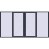Ціноутворення Вікна 3000x1600 мм REHAU Euro 60 ANTHRACITE_GREY_STRUKTURAL з двох сторін