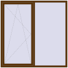Ціноутворення Вікна 1800x1800 мм REHAU Euro 70 WALNUT з двох сторін