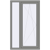 Ціноутворення Вікна 900x1500 мм Altest Pony 375 RAL 9007 Grey aluminium з двох сторін