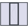 Ціноутворення Вікна 2100x1800 мм REHAU Euro 60 ANTHRACITE_GREY_STRUKTURAL ззовні