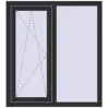 Ціноутворення Вікна 1000x1100 мм REHAU Euro 70 ANTHRACITE_GREY_GLATT з двох сторін
