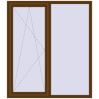 Ціноутворення Вікна 1360x1580 мм REHAU Euro 60 WALNUT ззовні