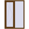 Ціноутворення Вікна 1100x1500 мм REHAU Euro 60 WALNUT з двох сторін