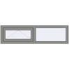 Ціноутворення Вікна 1500x400 мм Altest Pony 375 RAL 9007 Grey aluminium з двох сторін