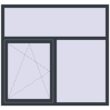 Ціноутворення Вікна 1600x1500 мм REHAU Euro 60 ANTHRACITE_GREY_STRUKTURAL з двох сторін