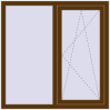 Ціноутворення Вікна 1200x1200 мм REHAU Euro 70 WALNUT з двох сторін