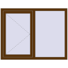 Ціноутворення Вікна 1300x1000 мм REHAU Euro 60 WALNUT з двох сторін