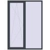 Ціноутворення Вікна 1500x2100 мм REHAU Euro 70 ANTHRACITE_GREY_STRUKTURAL з двох сторін