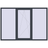 Ціноутворення Вікна 2050x1430 мм REHAU Euro 60 ANTHRACITE_GREY_STRUKTURAL з двох сторін