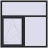 Ціноутворення Вікна 1500x1500 мм REHAU Euro 60 BLACK_ULTI-MATT з двох сторін