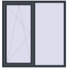 Ціноутворення Вікна 1400x1460 мм REHAU Euro 70 ANTHRACITE_GREY_STRUKTURAL з двох сторін