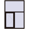 Ціноутворення Вікна 1200x1700 мм REHAU Euro 60 BLACK_BROWN з двох сторін
