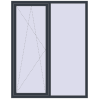 Ціноутворення Вікна 1500x1900 мм REHAU Euro 70 ANTHRACITE_GREY_STRUKTURAL ззовні