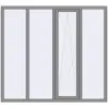 Ціноутворення Вікна 2000x1800 мм Altest Pony 375 RAL 9007 Grey aluminium з двох сторін