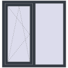 Ціноутворення Вікна 1150x1200 мм REHAU Euro 60 ANTHRACITE_GREY_STRUKTURAL з двох сторін