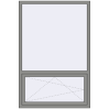 Ціноутворення Вікна 1200x1800 мм Altest Pony 375 RAL 9007 Grey aluminium з двох сторін