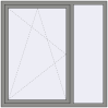 Ціноутворення Вікна 1500x1500 мм Altest Pony 375 RAL 9007 Grey aluminium з двох сторін