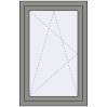 Ціноутворення Вікна 715x1110 мм Altest Pony 375 RAL 9007 Grey aluminium з двох сторін