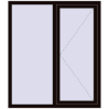 Ціноутворення Вікна 1300x1500 мм REHAU Euro 70 BLACK_BROWN з двох сторін