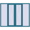 Ціноутворення Вікна 2000x1600 мм REHAU Euro 70 BRILLIANT_BLUE з двох сторін