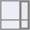 Ціноутворення Вікна 1500x1500 мм Altest Pony 375 RAL 9007 Grey aluminium з двох сторін