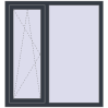 Ціноутворення Вікна 1170x1260 мм REHAU Euro 60 ANTHRACITE_GREY_STRUKTURAL з двох сторін