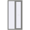 Ціноутворення Вікна 1000x2000 мм Altest Pony 375 RAL 9007 Grey aluminium з двох сторін