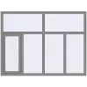 Ціноутворення Вікна 2000x1500 мм Altest Pony 375 RAL 9007 Grey aluminium з двох сторін