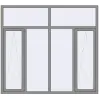 Ціноутворення Вікна 2200x2000 мм Altest Pony 375 RAL 9007 Grey aluminium з двох сторін