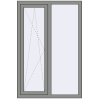 Ціноутворення Вікна 1000x1500 мм Altest Pony 375 RAL 9007 Grey aluminium з двох сторін