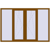 Ціноутворення Вікна 2200x1500 мм REHAU Euro 60 GOLDEN OAK ззовні