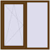 Ціноутворення Вікна 1300x1300 мм REHAU Euro 60 WALNUT ззовні