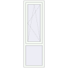 Ціноутворення Вікна 535x1750 мм REHAU Brillant-Design Білий (RAL 9016) з двох сторін