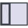 Ціноутворення Вікна 1400x1180 мм REHAU Euro 60 ANTHRACITE_GREY_STRUKTURAL ззовні