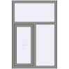 Ціноутворення Вікна 1000x1500 мм Altest Pony 375 RAL 9007 Grey aluminium з двох сторін