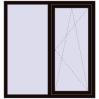 Ціноутворення Вікна 1300x1380 мм REHAU Euro 60 BLACK_BROWN з двох сторін