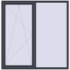 Ціноутворення Вікна 1675x1705 мм REHAU SYNEGO MD ANTHRACITE_GREY_STRUKTURAL з двох сторін