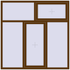 Ціноутворення Вікна 1800x1800 мм REHAU Euro 70 WALNUT з двох сторін