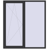 Ціноутворення Вікна 1600x1800 мм REHAU Euro 70 ANTHRACITE_GREY_GLATT з двох сторін