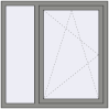 Ціноутворення Вікна 1200x1200 мм Altest Pony 375 RAL 9007 Grey aluminium з двох сторін
