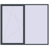 Ціноутворення Вікна 2600x2200 мм REHAU Euro 60 ANTHRACITE_GREY_STRUKTURAL з двох сторін