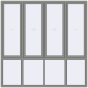Ціноутворення Вікна 2400x2400 мм Altest Pony 375 RAL 9007 Grey aluminium з двох сторін