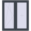 Ціноутворення Вікна 1210x1380 мм REHAU Euro 70 ANTHRACITE_GREY_STRUKTURAL з двох сторін