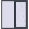 Ціноутворення Вікна 1300x1400 мм REHAU Euro 60 ANTHRACITE_GREY_STRUKTURAL з двох сторін