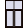 Ціноутворення Вікна 1000x1500 мм REHAU Euro 60 BLACK_BROWN з двох сторін